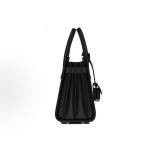 SAINT LAURENT SAC DE JOUR distressed embossed Logo, golden lock, pendant, versatile for commuting, organ bag, crossbody bag, Tote bag, Tote bag, shopping bag, single-shoulder handbag, black for women